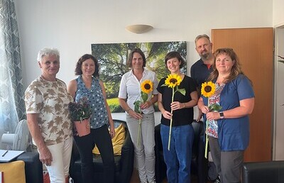 Das Team im IFP Gleisdorf (von links nach rechts): Elisabeth Eberl – Heidi Grafeneder – Renate Heine-Mernik – Carmen Zieher – Walter Kulmer – Bernadette Theuermann